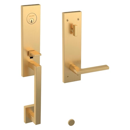 Baldwin Entry Handlesets Lifetime Satin Brass 85391.044.RENT